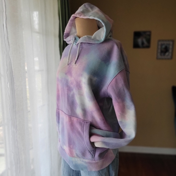 Hollister Embroidered Tie-Dye Hoodie With Pocket Size Medium Women's - Picture 2 of 9